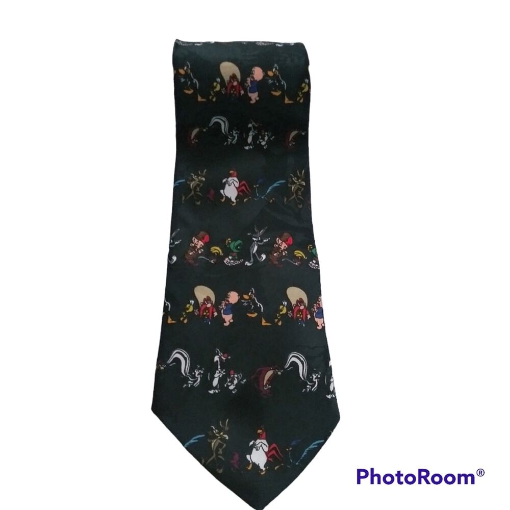 Looney Tunes Mania 90's Striped Character Novelty Tie Cartoon